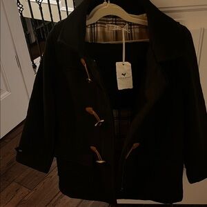 Hope & Henry Kids Black Toggle Pea Coat